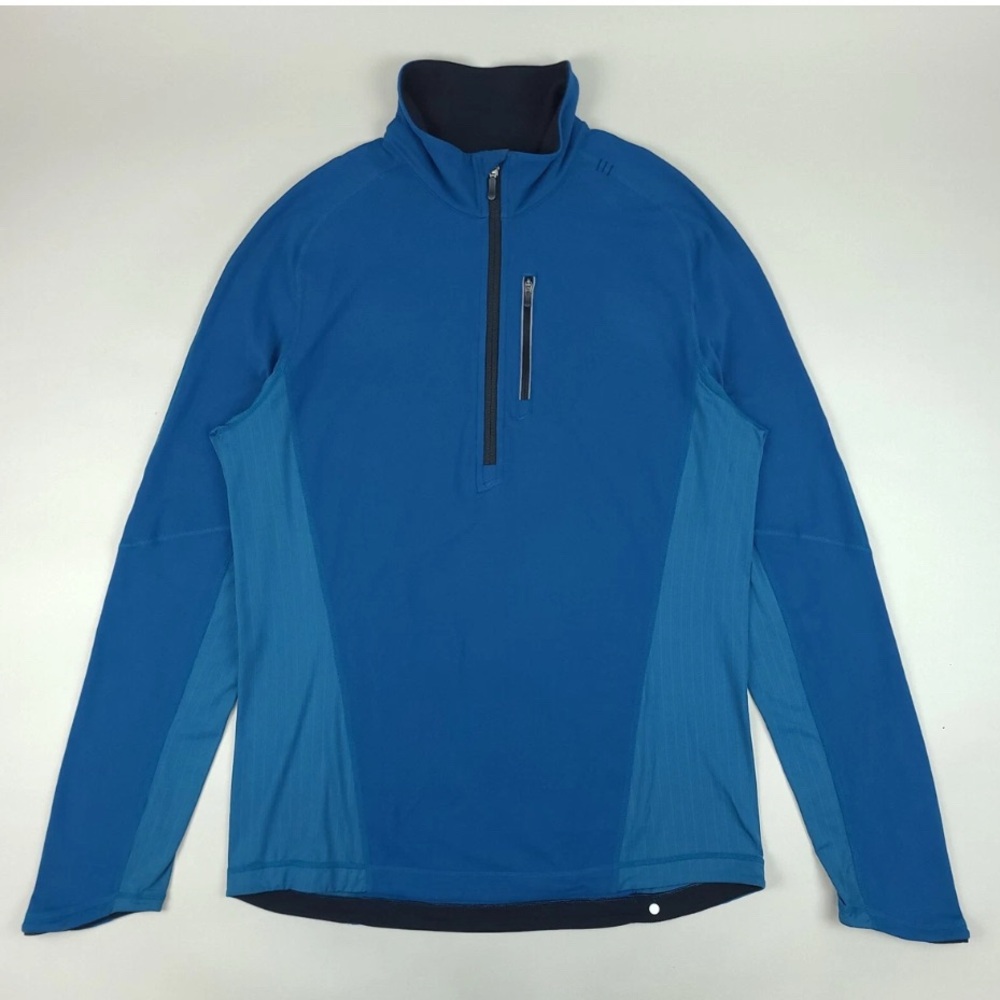 Lululemon blue / black Half-Zip Pullover Athletica Long Sleeve Athleisure shirt